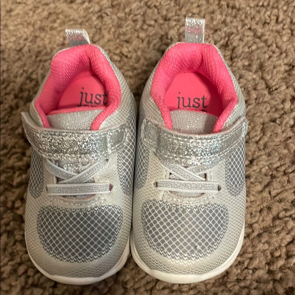Carter's Silver and Pink Breathable Sneakers